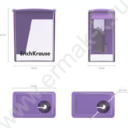 Точилка 1отв. пластик City Mini, Pastel /с контейнером /ассорти | Фото 4