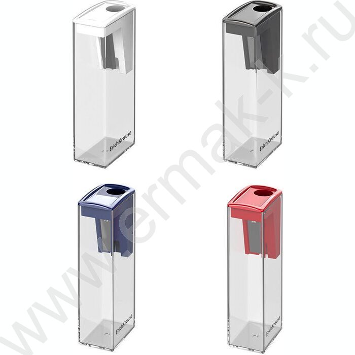 Точилка 1отв. пластик City, Classic /с контейнером /ассорти | Фото 1