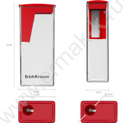 Точилка 1отв. пластик City, Classic /с контейнером /ассорти | Фото 4