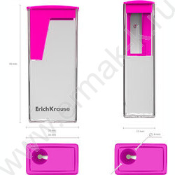 Точилка 1отв. пластик City, Vivid /с контейнером /ассорти | Фото 4