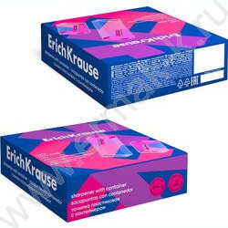 Точилка 1отв. пластик City, Vivid /с контейнером /ассорти | Фото 5