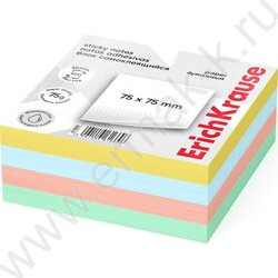 Бумага д/записей   75*75мм /400л, 75г/м²,  4цв. с липким краем | Фото 1