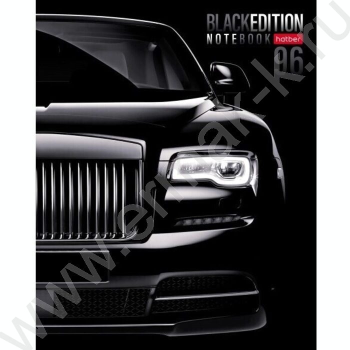 Тетрадь  96л клетка "Black Edition" /глянц. ламин. /5видов | Фото 1
