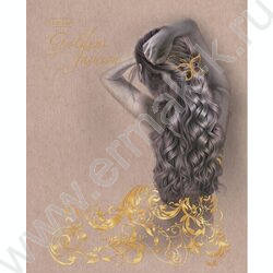 Тетрадь  96л клетка "Golden lady" /3D фольга/мат.лам./ 5видов | Фото 2