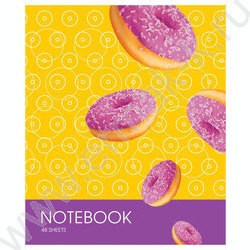 Тетрадь  48л клетка "Яркие акценты" (блок эконом) | Фото 1