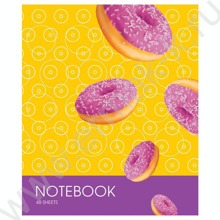 Тетрадь  48л клетка "Яркие акценты" (блок эконом) | Фото 1