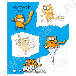 Тетрадь  48л клетка "Спортивное зверье" (блок эконом) | Фото 4