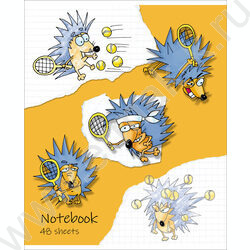 Тетрадь  48л клетка "Спортивное зверье" (блок эконом) | Фото 5