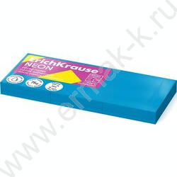Бумага д/записей   40*50мм /300л, 75г/м², Neon голубой с липким краем | Фото 1