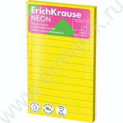 Бумага д/записей   75*125мм /100л, 75г/м², Neon, ассорти с липким краем | Фото 1