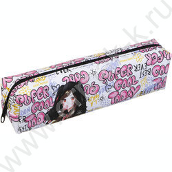 Пенал б/наполн. 1молния  205x60x40мм "Гёрл Павер", прямоугольный, искусс.кожа с печатью | Фото 1