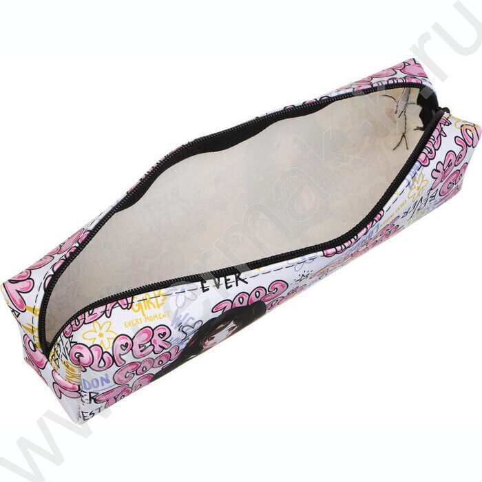 Пенал б/наполн. 1молния  205x60x40мм "Гёрл Павер", прямоугольный, искусс.кожа с печатью | Фото 3