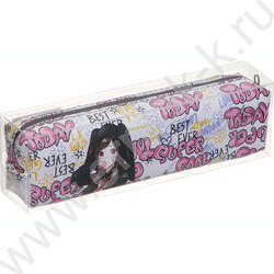 Пенал б/наполн. 1молния  205x60x40мм "Гёрл Павер", прямоугольный, искусс.кожа с печатью | Фото 4