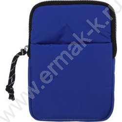 Сумка наплечная 18,5*13см болонь, 1отд., 1карм., шнурок на мет.кольце /синня | Фото 1