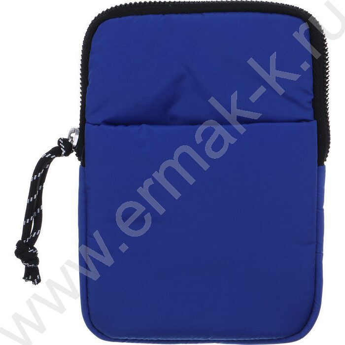 Сумка наплечная 18,5*13см болонь, 1отд., 1карм., шнурок на мет.кольце /синня | Фото 1