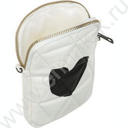 Сумка наплечная 18,5*12см., 1 отд., метал.цепь, иск.кожа, прошивка, принт "Сердце" | Фото 4