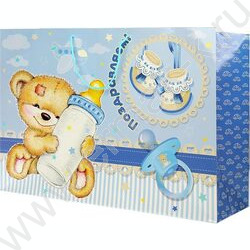 Пакет подарочный бумажный xxxl 45*60*20см | Фото 2