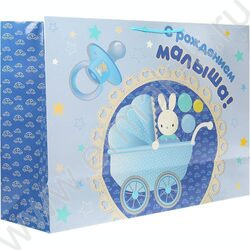 Пакет подарочный бумажный xxxl 45*60*20см | Фото 3