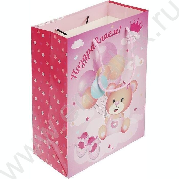 Пакет подарочный бумажный xl 33.5*45*15см | Фото 3