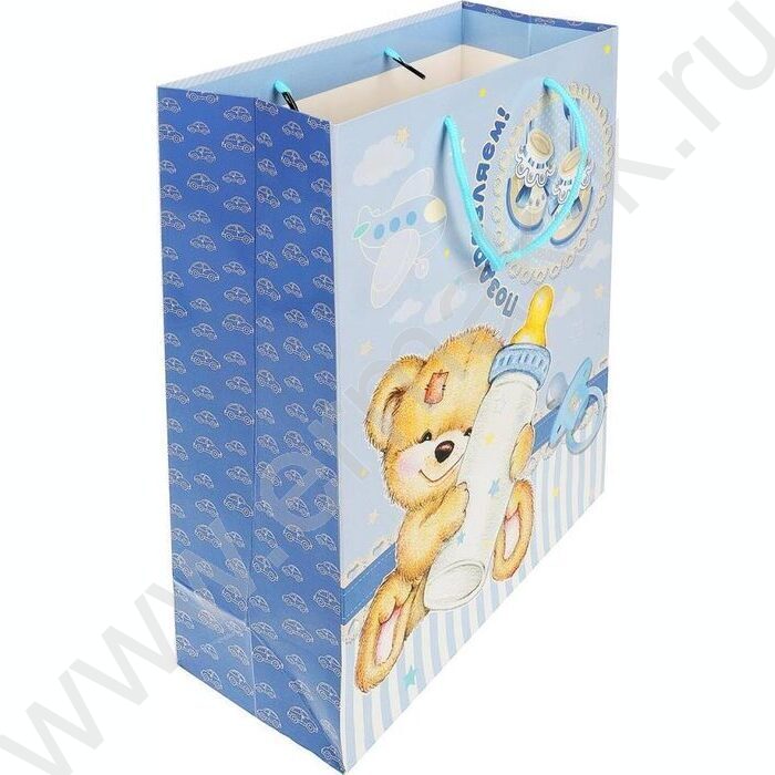 Пакет подарочный бумажный xl 33.5*45*15см | Фото 2