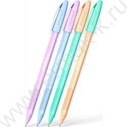Ручка шар U-108 Stick Pastel Bloom 1,0мм, синяя /форма корпуса - треугольная /ассорти | Фото 1