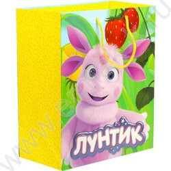 Пакет подарочный бумажный матовый l 26*32*14см | Фото 3