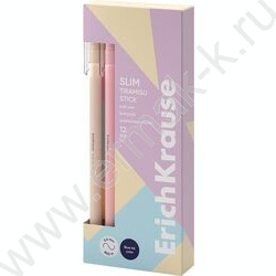 Ручка шар Slim Stick Tiramisu 0.7мм, синяя /корпус - ассорти | Фото 2