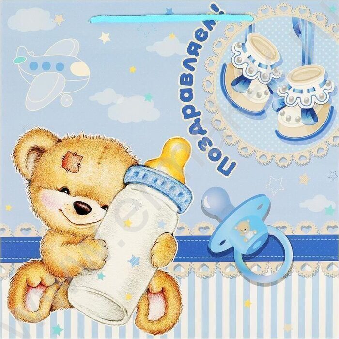 Пакет подарочный бумажный sq 30*30*30см | Фото 1