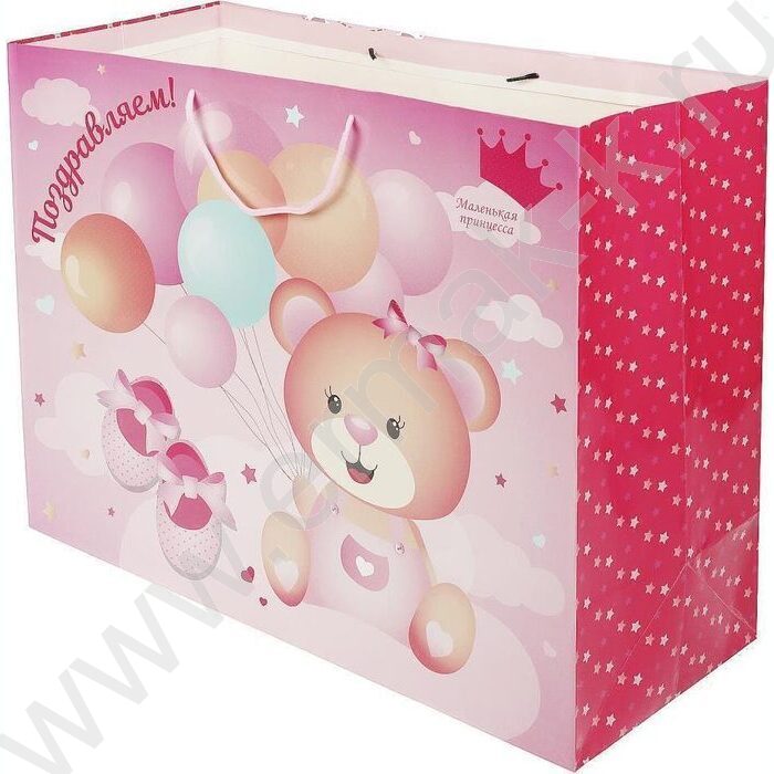 Пакет подарочный бумажный xxl 40*49*10см | Фото 2