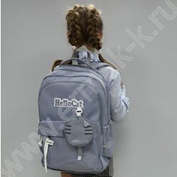 Рюкзак 45*30*20 "Hello Cat" /2отд. 1карман /серо-голубой | Фото 8