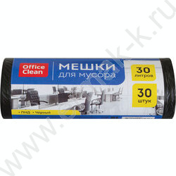 Мешки д/мусора ПНД 48*55 30л,  7мкм(черный) 30шт/рул. | Фото 1