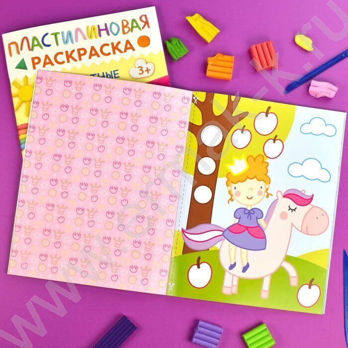 Раскраска-пластилином 200*260 Единороги и принцессы | Фото 3