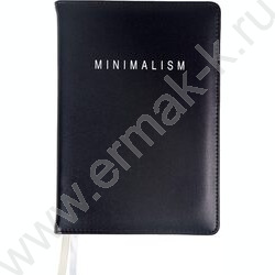 Ежедневник н/дат A5 136л "Message. Minimalism" черный /тв.обл. иск.кожа с поролоном/2 ляссе | Фото 1