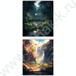 Тетрадь  48л клетка/спираль "Фантастическая природа" ассорти | Фото 1