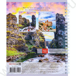 Тетрадь  80л клетка/спираль/двойная "Волнующие пейзажи-1" ассорти | Фото 2