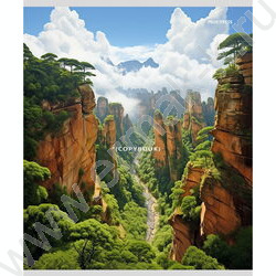 Тетрадь  48л линейка "Живописные виды-1" /твин-лак/ ассорти | Фото 5