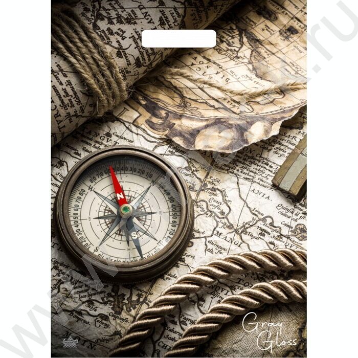 Пакет полиэтиленовый вырубной 43*31см Грэй Глосс Карта | Фото 1