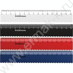 Линейка пл 15см Classic, с волнистым краем, непрозрачная /ассорти /коробка-дисплей | Фото 1