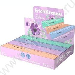 Линейка пл 15см Pastel Bloom, непрозрачная /ассорти /коробка-дисплей | Фото 2