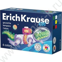 Гуашь   6цв 20мл Kids Space Animals, с УФ защитой яркости | Фото 1