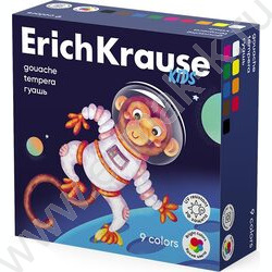 Гуашь   9цв 20мл Kids Space Animals, с УФ защитой яркости | Фото 1