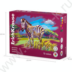 Гуашь  12цв 20мл Safari, с УФ защитой яркости | Фото 4