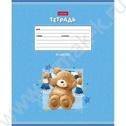 Тетрадь  12л клетка "Веселые мишки" 5видов | Фото 2