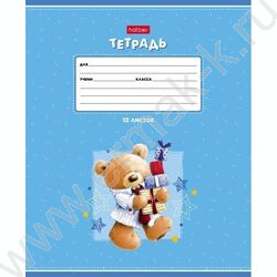 Тетрадь  12л клетка "Веселые мишки" 5видов | Фото 5