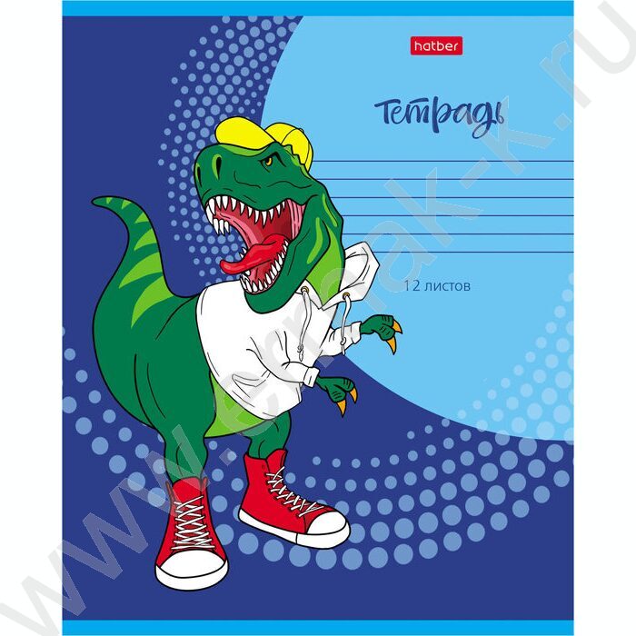 Тетрадь  12л клетка "Мой друг Дино" 5видов | Фото 2