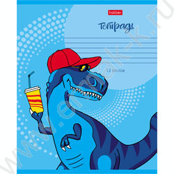 Тетрадь  12л клетка "Мой друг Дино" 5видов | Фото 5