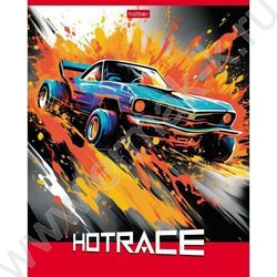 Тетрадь  40л линейка "Горячие гонки" ассорти | Фото 1