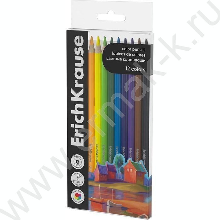 Карандаши  12цв Art Spirit, грифель - 4мм /круглые /европодвес | Фото 1