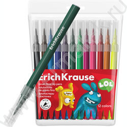 Фломастеры  12цв Jolly Friends Washable /(в футляре с европодвесом | Фото 1