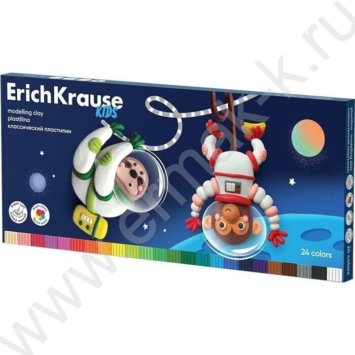 Пластилин  24цв 432г Классический Kids Space Animals /+стек | Фото 1